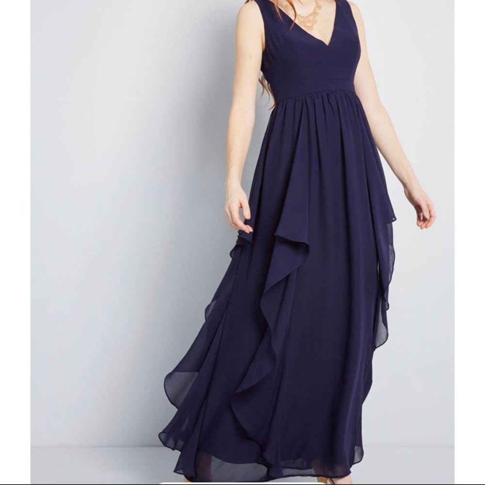 ModCloth "As Ruffles Ripple" Maxi Dress